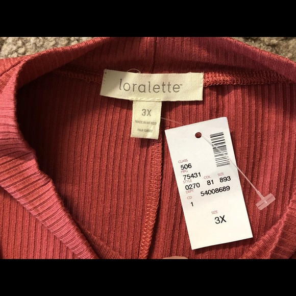 Loralette top 3X New with Tags Asymmetrical HEM stretchy fabric summer - Picture 8 of 12